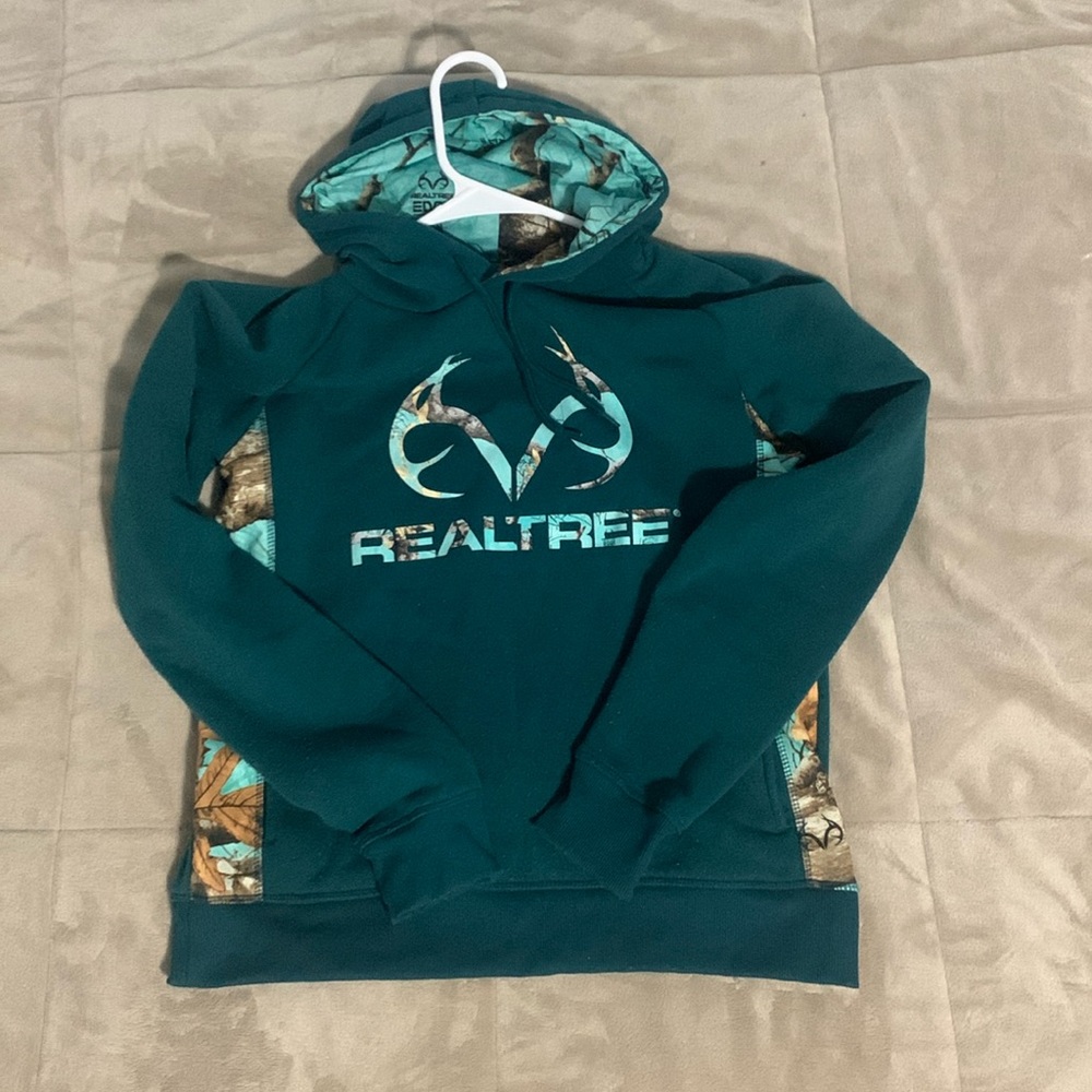 COPY - REALTREE Dark Green Oversized Sweatshirt Hoodie size small
